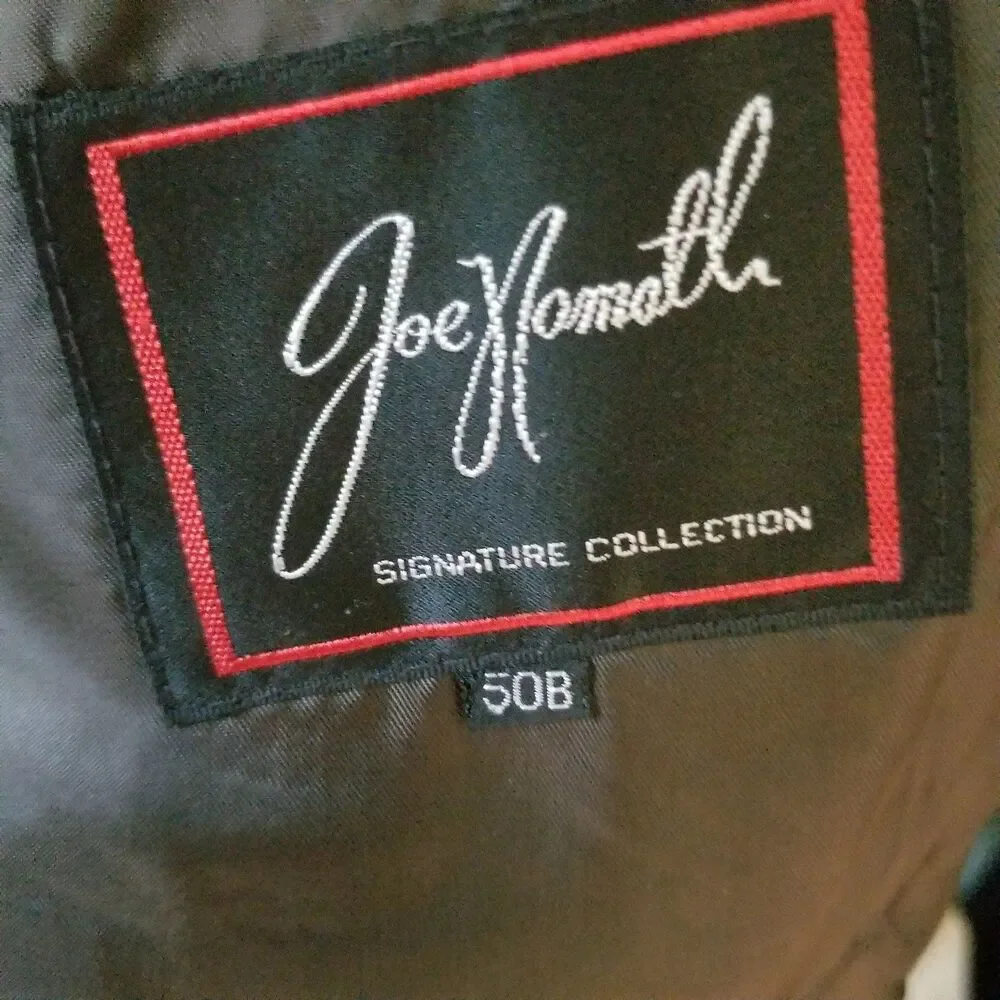 Vintage Joe Namath Signature collection brown herringbone wool blend blazer 50B
